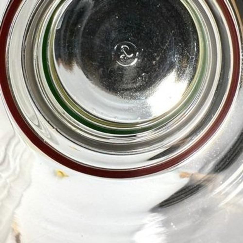 Libbey Juice Glasses (6) Vintage Stripe Colored Rings Maroon Gray Green Yellow - Picture 8 of 8